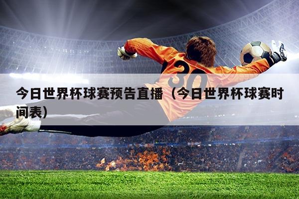 今日世界杯球赛预告直播(今日世界杯球赛时间表)